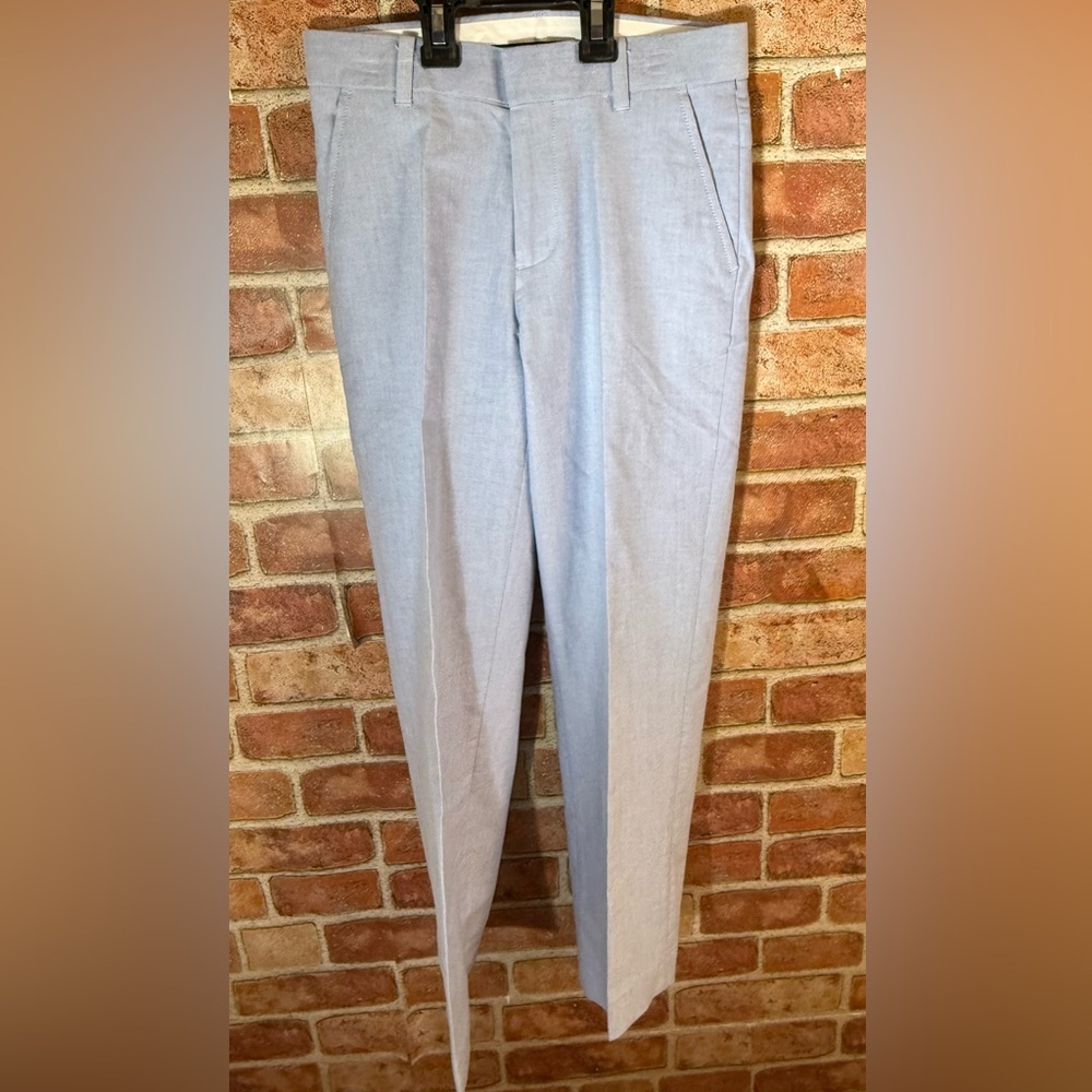 Tommy Hilfiger Boys Light Blue Oxford Dress Pants